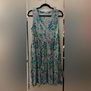 Lilly Pulitzer Pink and Green Patterned Fabric